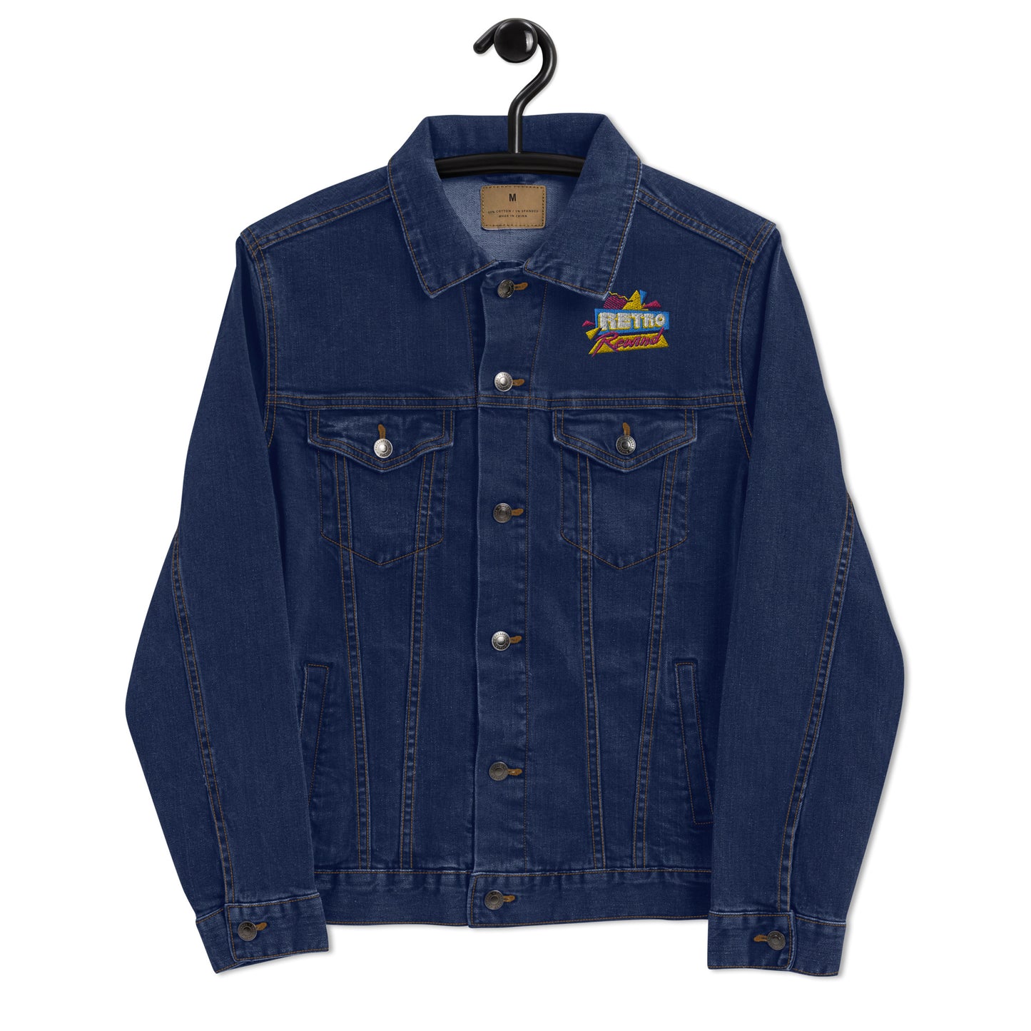 Retro Rewind 80s Logo Denim Jacket - Unisex